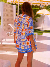 Blue Graphic Printed Resort Two Set